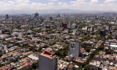 An aerial view of Mexico City