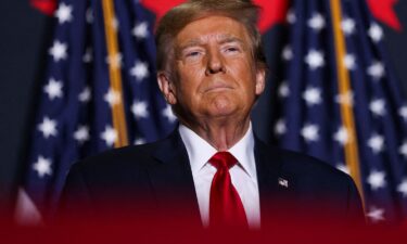 Former President Donald Trump attends a campaign event ahead of the Republican presidential primary election in North Charleston