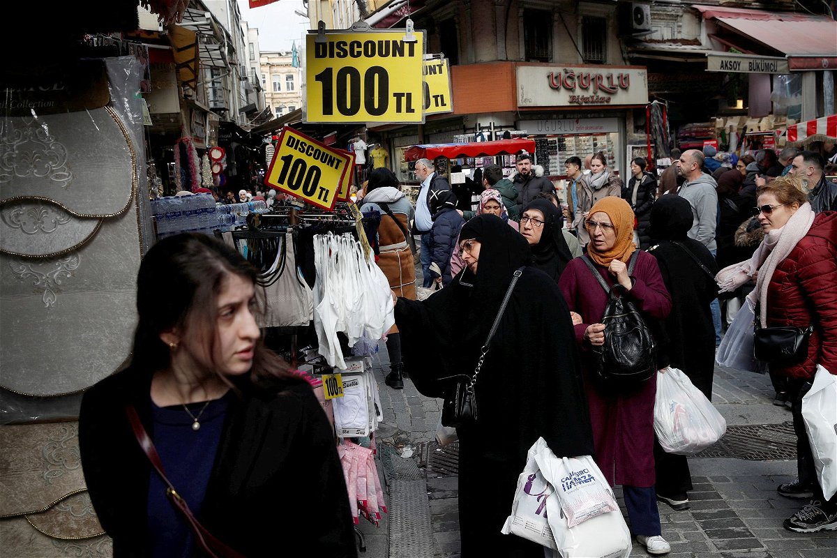 A popular middle-class shopping district in Istanbul