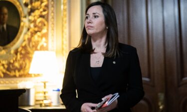 Alabama Sen. Katie Britt is pictured in the U.S. Capitol on January 9.