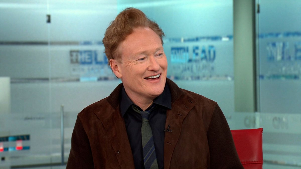 Conan O'Brien is pictured during an interview with CNN's Jake Tapper on April 11.