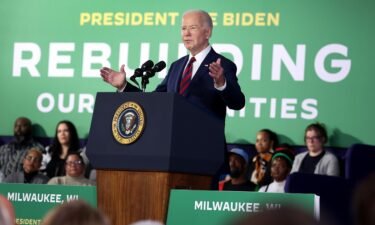 President Joe Biden speaks to guests at the Pieper-Hillside Boys and Girls Club on March 13