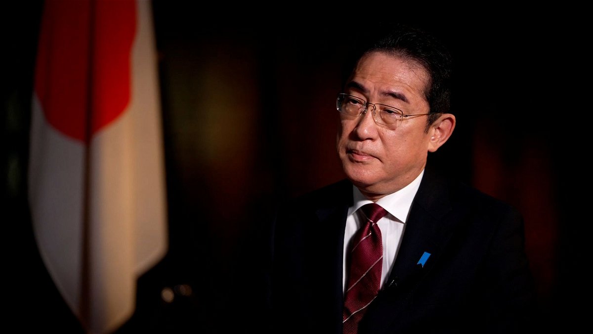 Japanese Prime Minister Fumio Kishida speaks to CNN on April 7. In the face of mounting security challenges