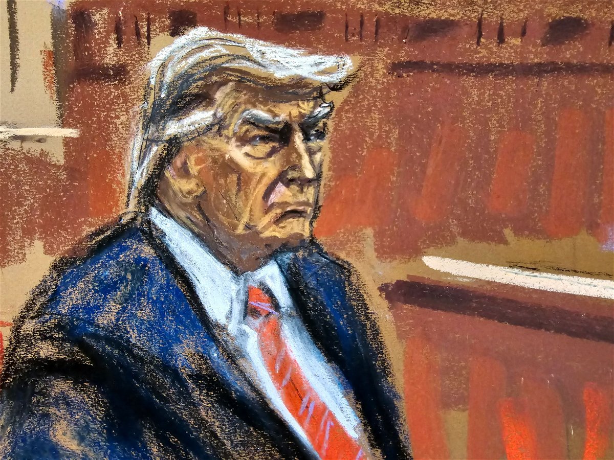 In this courtroom sketch
