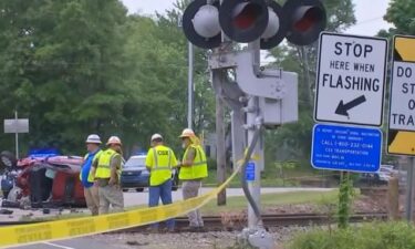 Amtrak Piedmont passenger train crashed with cars in Raleigh near Interstate 440 and Hillsborough Street on Wednesday afternoon.