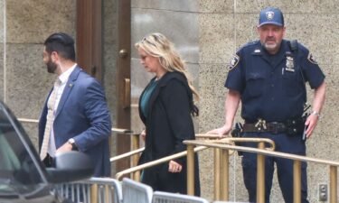 Stormy Daniels leaves Manhattan Criminal Court after testifying at former US President Donald Trump's trial for allegedly covering up hush money payments linked to extramarital affairs