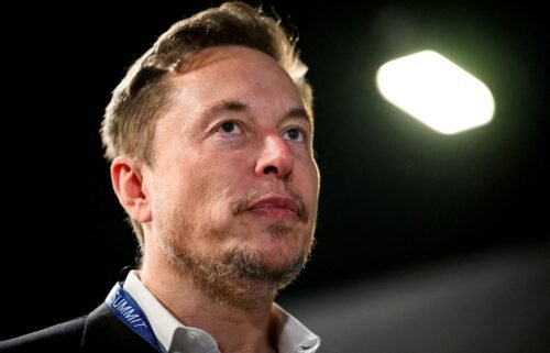 Tesla CEO Elon Musk seen in Bletchley