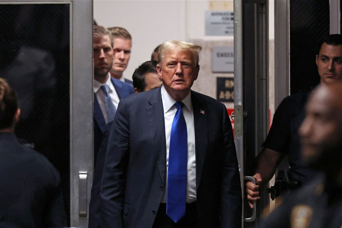 Former President Donald Trump is seen during his criminal trial in New York City on May 30.