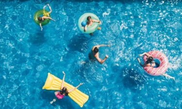 The company Alive Solutions tested how visible various swimsuit colors are against a light-colored swimming pool bottom. The top photo in each section is the fabric underwater