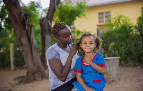 Generica Namoru pictured with her five-year old daughter Nicole. Namoru says she was in a consensual relationship with a UK soldier but he has abandoned her and their child since leaving Kenya.