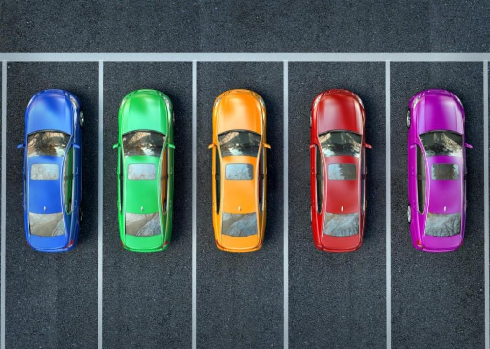 Most popular car colors in Texas