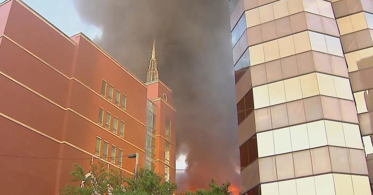 <i>KTVT via CNN Newsource</i><br/>The cause of the fire at First Baptist Dallas in downtown Dallas has not been determined.