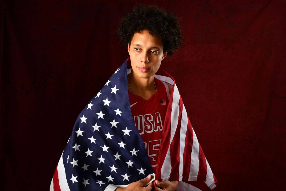 <i>Barry Gossage/NBAE/Getty Images via CNN Newsource</i><br/>Brittney Griner poses for a portrait during training camp in Phoenix