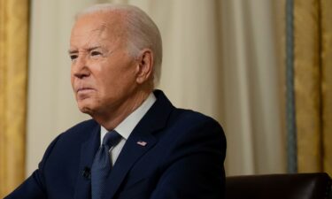 President Joe Biden delivers a nationally televised address from the Oval Office of the White House on July 14.