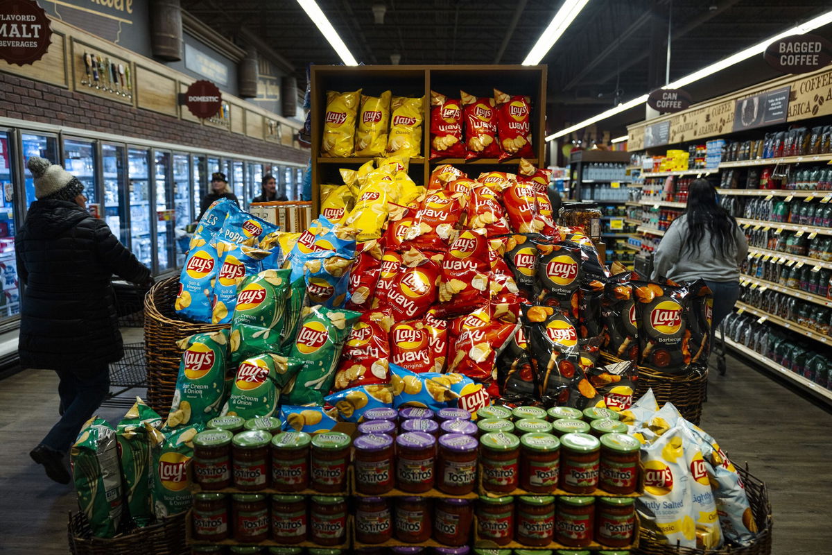 <i>Angus Mordant/Bloomberg/Getty Images via CNN Newsource</i><br/>PepsiCo Inc.'s Frito-Lay branded products at a supermarket in Latham