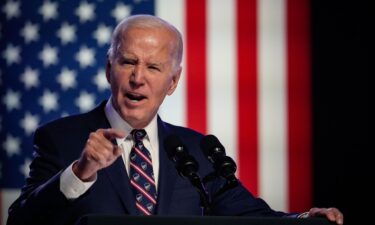 U.S. President Joe Biden speaks during a campaign event at Montgomery County Community College.