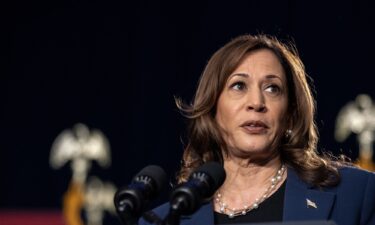 Democratic presidential candidate Vice President Kamala Harris speaks to supporters during a campaign rally at West Allis Central High School on July 23