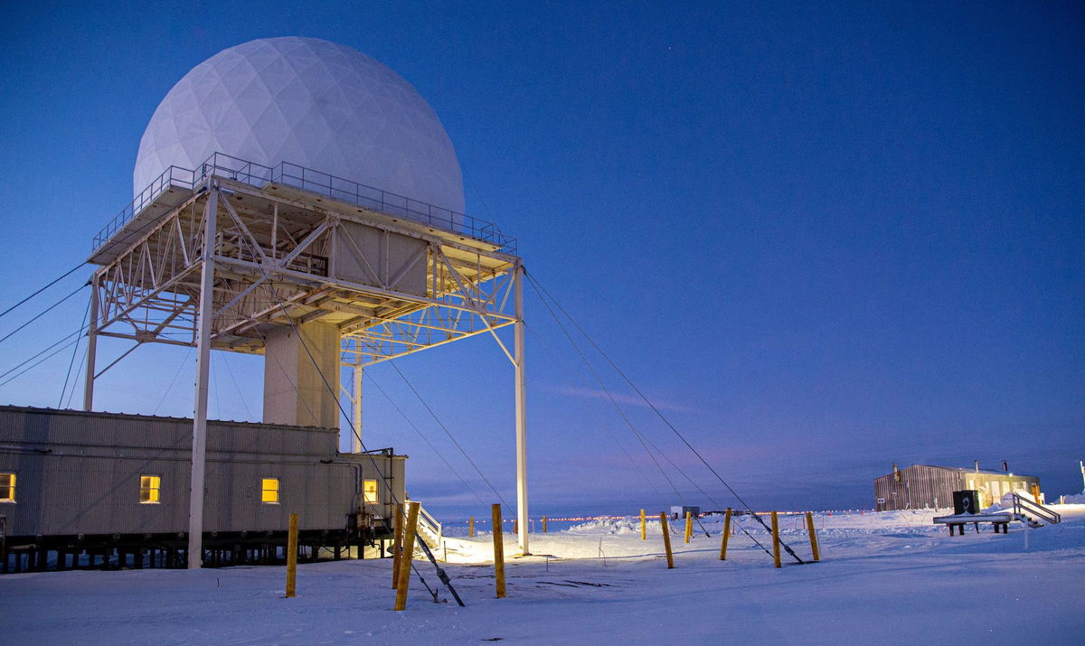 <i>US Air Force Tech. Sgt. Curt Beach/Reuters/File via CNN Newsource</i><br/>Day breaks at the North American Aerospace Defense Command (NORAD) Point Barrow Long Range Radar Site