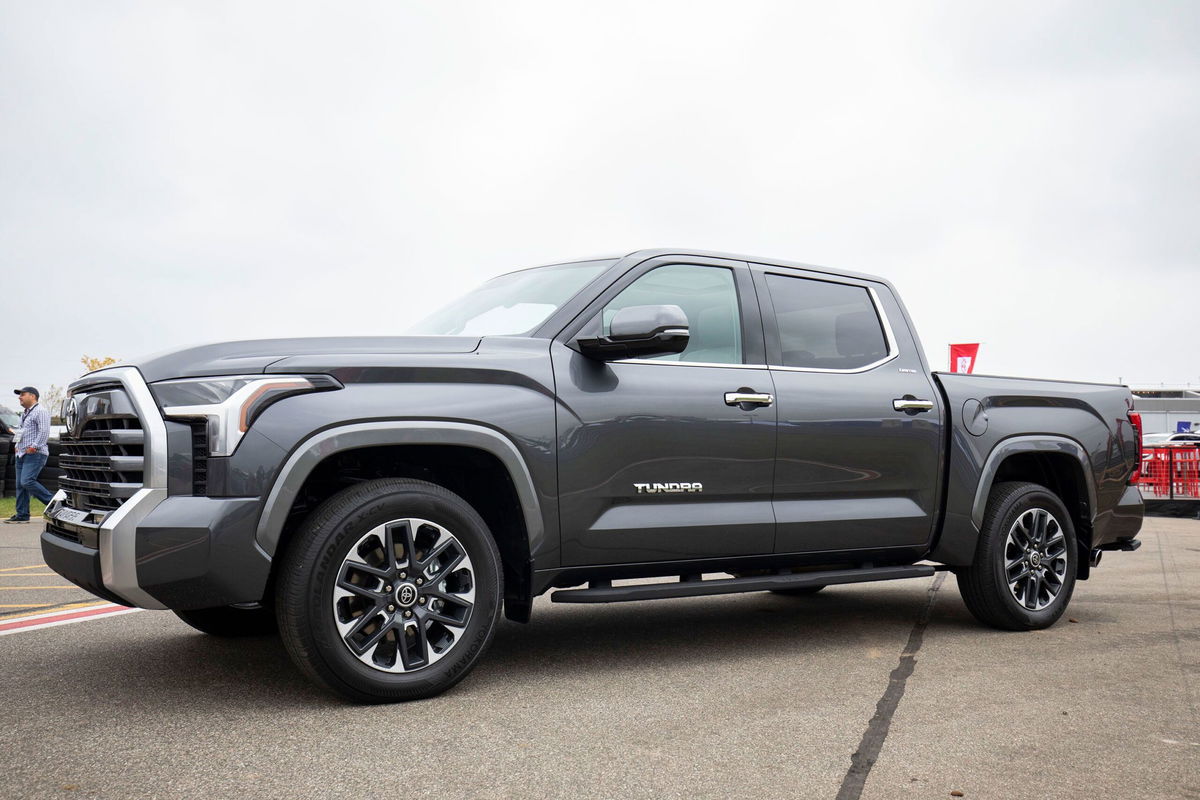 <i>Bill Pugliano/Getty Images via CNN Newsource</i><br/>A 2022 Toyota Tundra pickup truck.