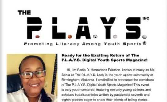 <i>WVTM via CNN Newsource</i><br/>Birmingham teacher Tonia Hernandez Frierson started P.L.A.Y.S. (Promoting Literacy Among Youth Sport)