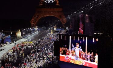 Philippe Katerine performing on a giant screen