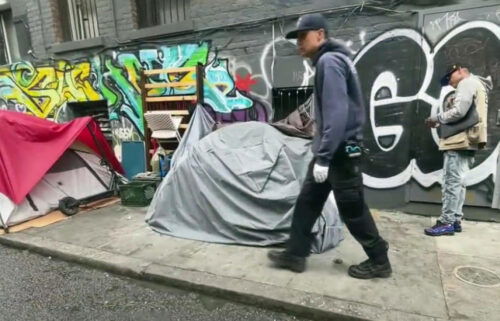 San Francisco homeless tents return after encampments were removed by city workers last week.