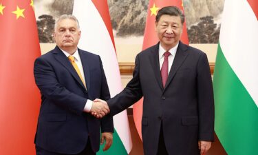 Chinese leader Xi Jinping meets Hungary's Prime Minister Viktor Orban at the Diaoyutai State Guesthouse in Beijing on July 8.