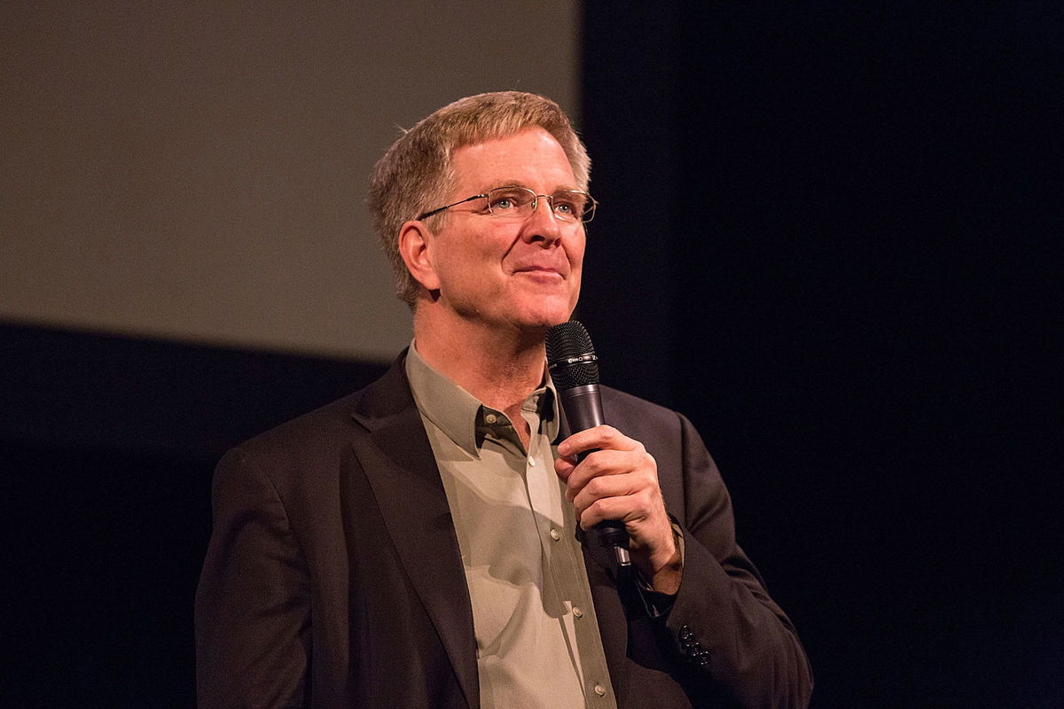 <i>Rick Kern/WireImage/Getty Images via CNN Newsource</i><br/>Travel author and host Rick Steves speaks on stage in Austin