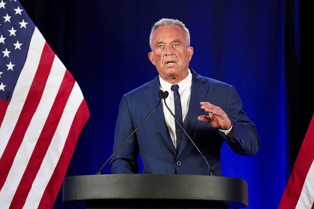 <i>Thomas Machowicz/Reuters via CNN Newsource</i><br/>Independent presidential candidate Robert F. Kennedy Jr. makes an announcement on the future of his campaign in Phoenix