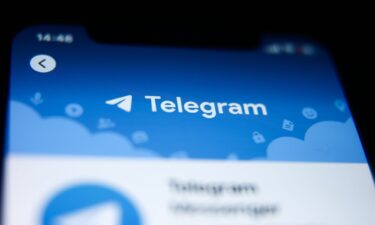 Telegram icon displayed on a phone screen is seen in this illustration photo taken in Krakow