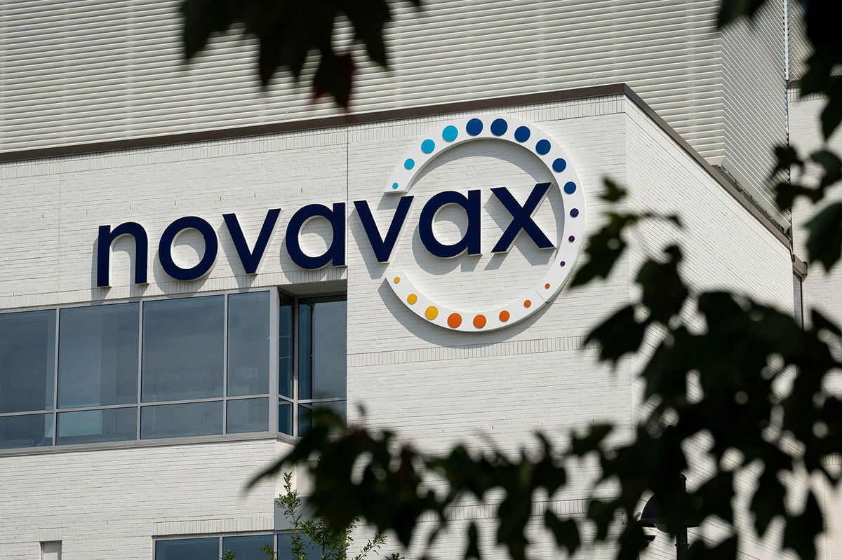 Signage at a Novavax facility in Gaithersburg