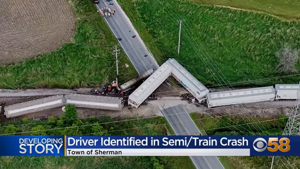 <i>WDJT via CNN Newsource</i><br/>A Kewaskum man has died following a crash between a semi and train in the Town of Sherman Wednesday