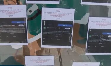 An artist has appeared to take credit for hanging fake posters of the Eagles endorsing Vice President Kamala Harris for president in several locations across Philadelphia.