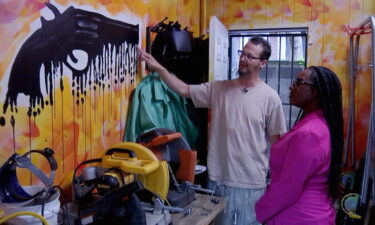 Shane Claiborne at RAWtools Philadelphia with CBS News Philadelphia's Wakisha Bailey