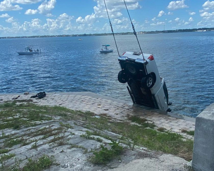 <i>Brevard County Sheriff's Office via CNN Newsource</i><br/>Bystanders helped rescue the driver of a truck that crashed into a body of water over the weekend