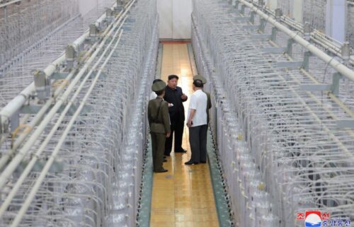 North Korean leader Kim Jong Un visits a uranium enrichment facility