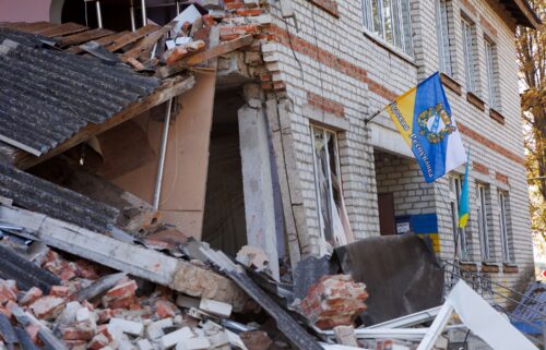 War-displaced people spend time in a centre for displaced people in undisclosed location in Kursk region on August 29