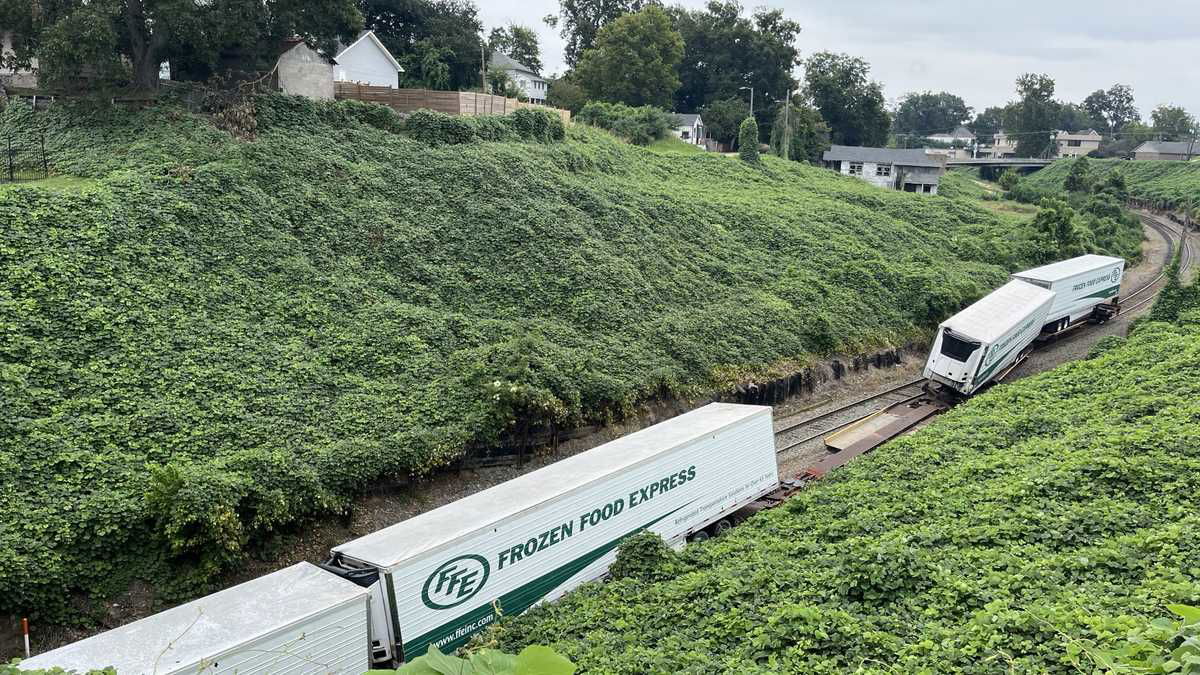 <i>WAPT via CNN Newsource</i><br/>A man was rescued after he became trapped underneath a derailed train in Vicksburg.