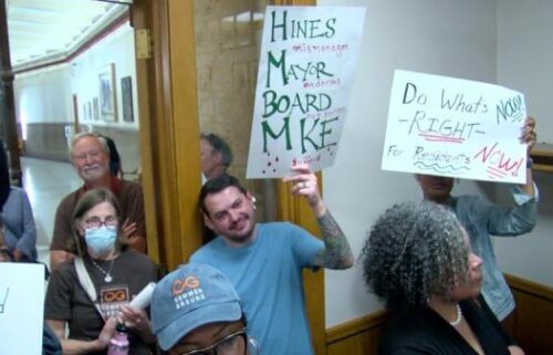 The demonstrators marched into the Johnson's office after the vote and demanded to meet with either the mayor or a senior staff member.