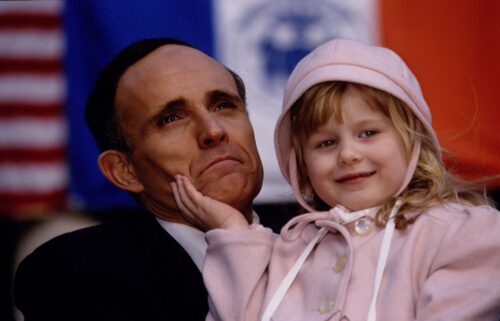 Rudy Giuliani pictured with his daughter Caroline Giuliani.