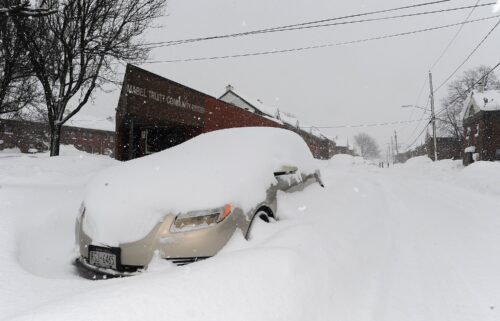 A car is abandoned in Lackawanna