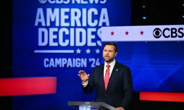 Sen. JD Vance speaks during the vice presidential debate hosted by CBS News on October 1.