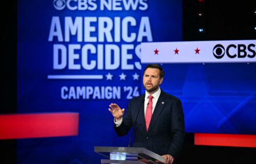 Sen. JD Vance speaks during the vice presidential debate hosted by CBS News on October 1.