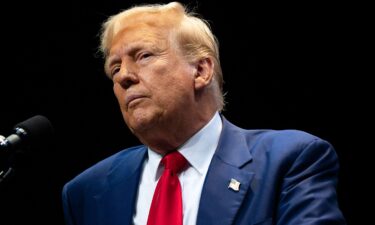 Former President Donald Trump speaks at the Johnny Mercer Theatre on September 24 in Savannah